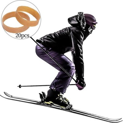 20 Stück Ski-Bremshalterungen, Bindungsgurte, dicke Gummibänder,