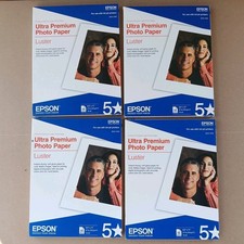  4 Epson Ultra Premium Photo Luster Inkjet Paper 8.5x11 50 Sheets