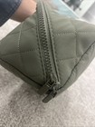 Olive Green Quilted Makeup Travel Bag 12 Inches Long NWT - Free Lipbalm Lip Balm — photo 3