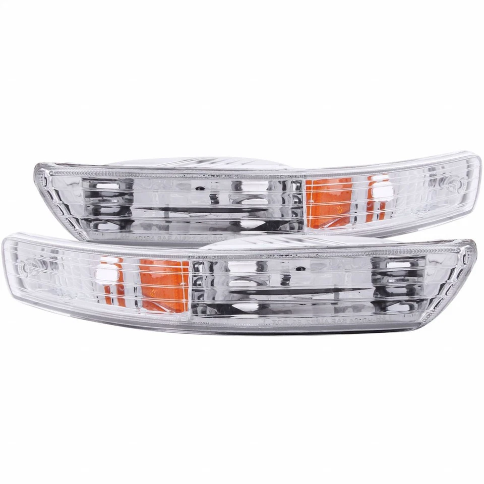 ANZO For Acura Integra 1998-2001 Parking Lights Euro Chrome w/ Amber Reflector - Image 3 of 4