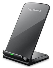 Fast Wireless Charger Stand for Samsung Galaxy S25 S24 S23 S22 Black