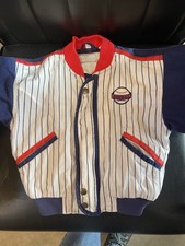 Hanging Loose Kids Striped Baseball Jacket Boys L 7 