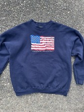 90s Navy American flag crewneck sweatshirt