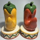 Chili Peppers Salt & Pepper Shakers Clay Art Home Decorative Kitchen Figurines — photo 4