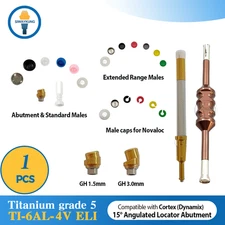 15°Angled Locator Abutment with Standard Males fit to Cortex (Dynamix) GH1.5/3.0