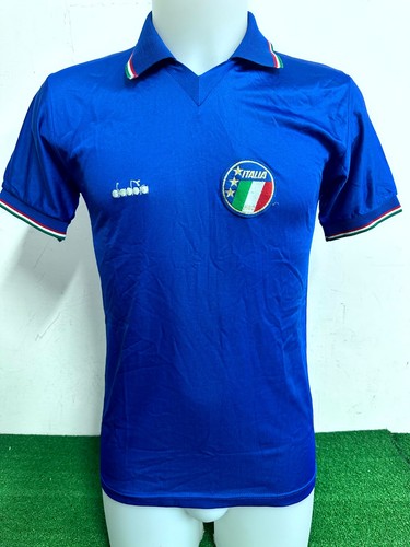 Maillot Vintage Italie Diadora – Match Worn Issue, 1990, Camiseta
