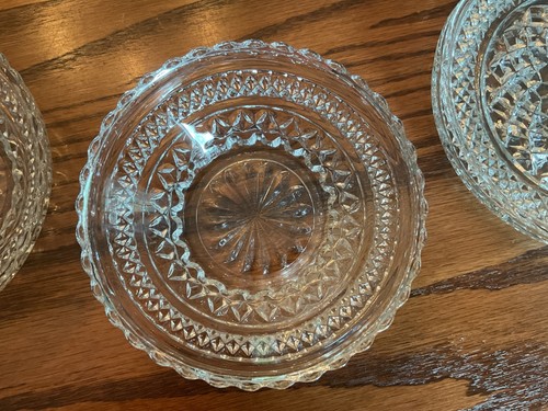 Lot of 5 Anchor Hocking Wexford Diamond Fruit Bowls/Dessert/Bread Plates NICE!!! - Picture 12 of 15