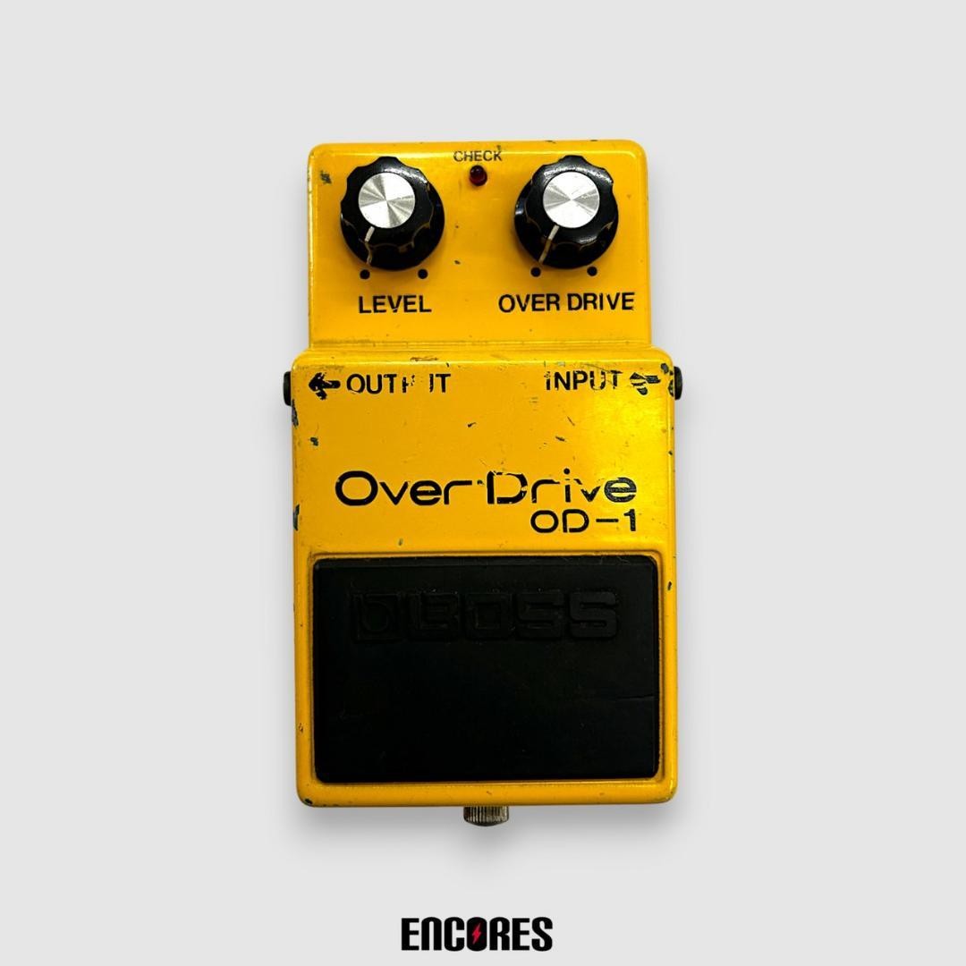 BOSS OD-1 Overdrive Guitare Effets Pédale nec μPC4741C Argent Vis Utilisé