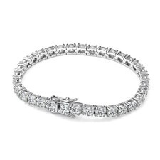 D VVS1 Moissanite Tennis Bracelet S925 Sterling Silver 18K Plated, GRA certified
