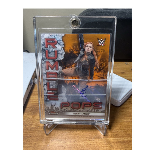 Becky Lynch [Autograph] #RP-9 2021 Topps Finest WWE Rumble Pops card