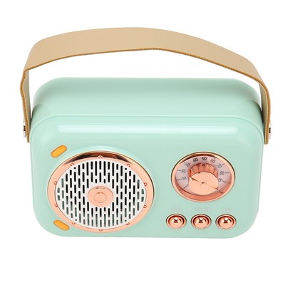 Retro BT Speaker Stereo 6 Sound Modes Portable Wireless Vintage Mini Speaker Fit