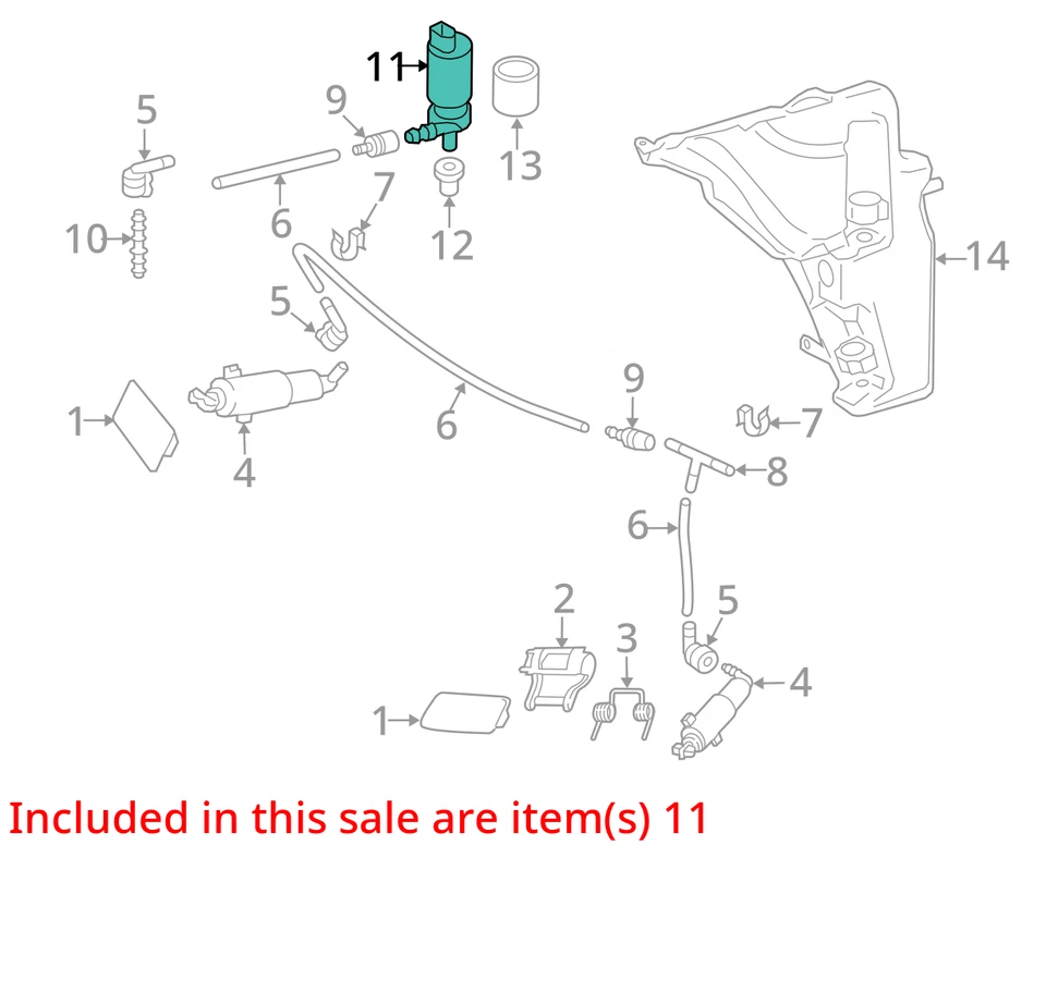 2006-2013 Audi A3 Headlight Washer Pump 3B7955681 - Image 3 of 4