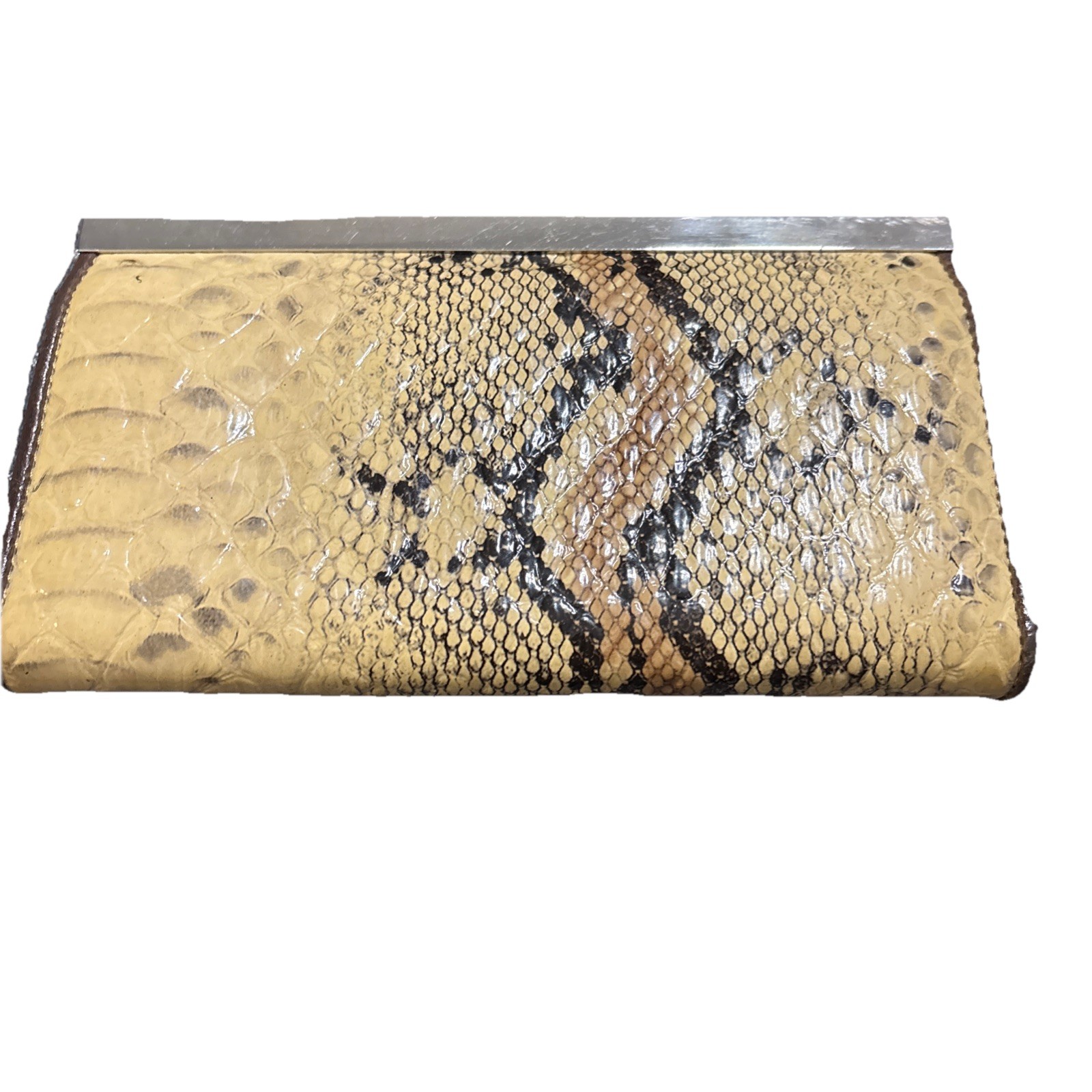 Way West Faux Python Embossed Leather Checkbook W… - image 1
