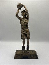 Female Basketball Player No Plate Trophy Resin Bronzed Color Nice Gift Idea 11 H