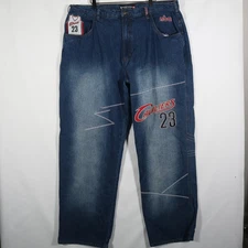 Vintage UNK Denim NBA Cleveland Cavaliers Jeans Men's 42x34 LeBron James Baggy