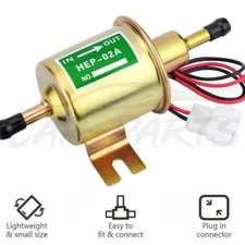 12V Electric Fuel Pump HEP-02A Universal Inline Low Pressure Gas Diesel HEP-02A