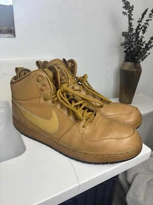Nike Ebernon Mid Winter Wheat Gum Brown Sneakers Boots Men s Size 13 AQ8754-700