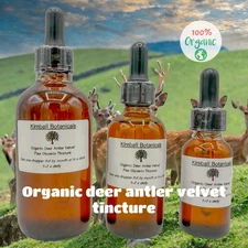 Organic Sika Deer Antler Velvet USDA Certified Glycerin Tincture Liquid