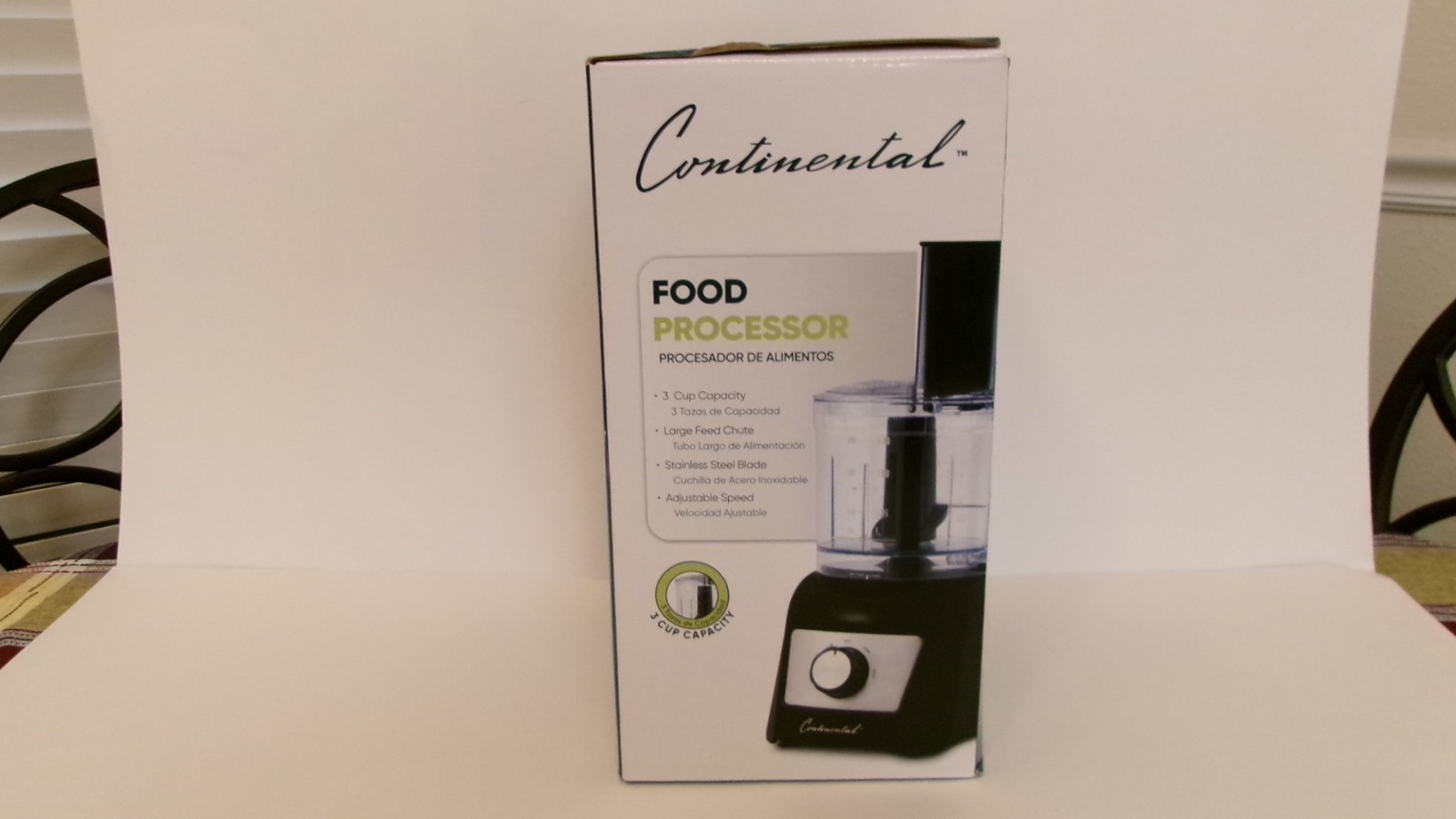 Continental Food Processor 3 Cup 3 Speed Electric Chopper 3yr Warranty New