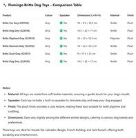 Hundespielzeug Flamingo „Britta“ Grau, Robust, Interaktiv, Spielzeug FüR Hunde