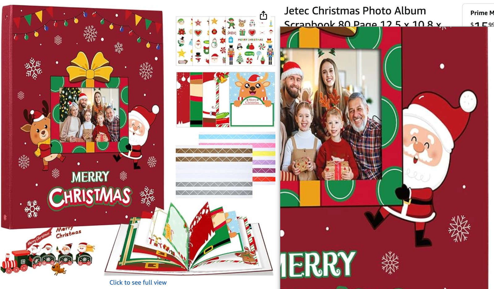 Sealed Christmas Santa Photo Album - Jetec
