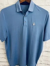 Greyson Polo Shirt Blue Golf Performance Arcola Country Club NJ Men's Large L