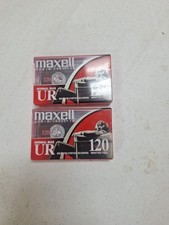 Maxell UR 120 Minute Normal Bias Blank Media Vintage Audio Cassette Tapes  2 