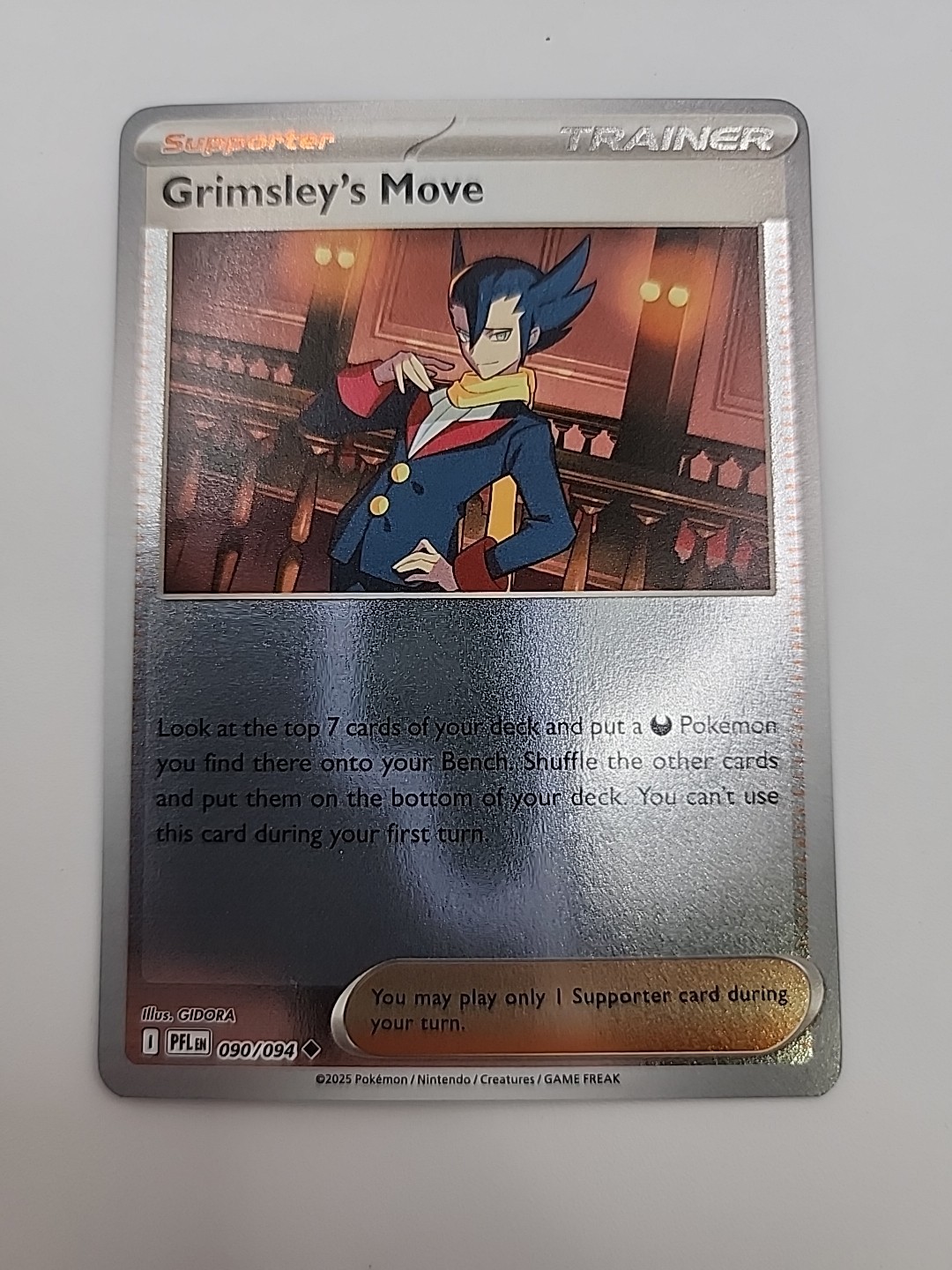 Grimsley's Move Uncommon Reverse Holo 090/094 ME02: Phantasmal Flames (PFL) NM