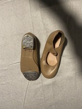 Capezio Mary Jane style tap shoes in tan leather jazz shoes tap shoes