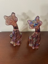 Fenton Pink Iridescent Alley Cats (READ DESCRIPTION)