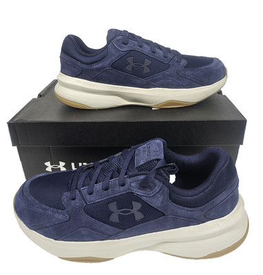 Under Armour Men's 9.5 UA Edge Suede 3027731-411 Blue Running Athletic Sneaker