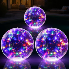 Solar Floating Pool Lights, 14 Inch Colorful Solar Pool Light Balls, Floating