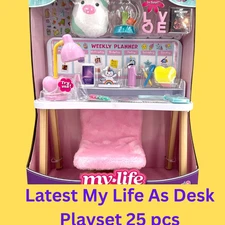 My Life As Modular Desk Play Set for 18" Dolls Bedroom Furniture Accessories Gif