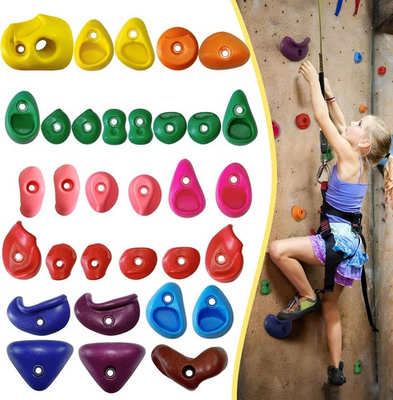#ad 32 PCS Rock Climbing Wall for KidsRock Wall Climbing HoldsAdults Climbing Wall $45.69
