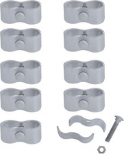 10 Sets Dog Kennel Panel Clamps Chain Link Fence Clamps 1-3/8    Fence Parts Temp