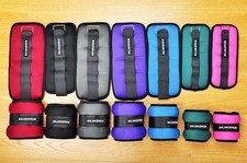 Fully Adjustable Ankle Wrist Arm Leg Weights, 2 lbs each 4-lb pair , Blue