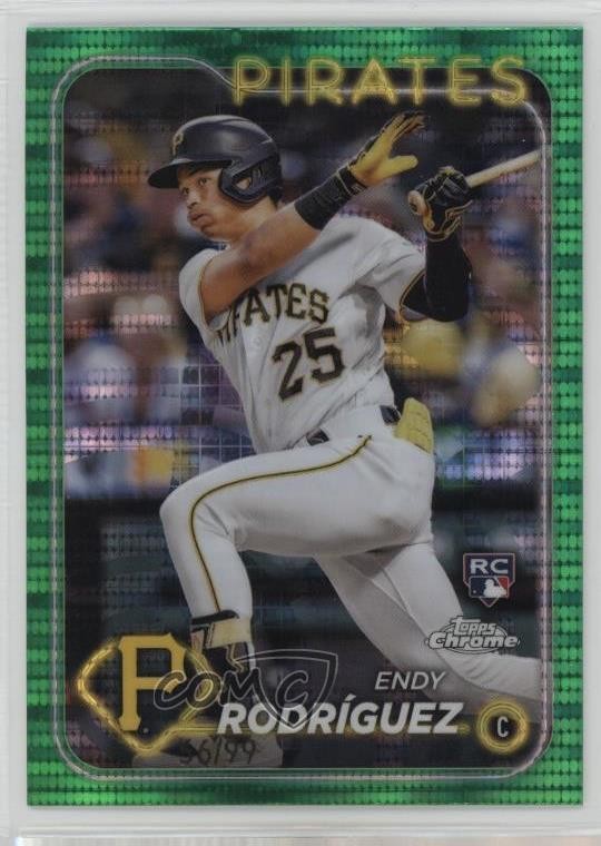 2024 Topps Chrome Green Sonar Refractor 66/99 Endy Rodriguez RodrÃguez #295 1g5d