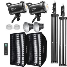 Godox SL60II-Bi LED Video Light Kit 2 Pack, Bi-Color Softbox & Remote Control