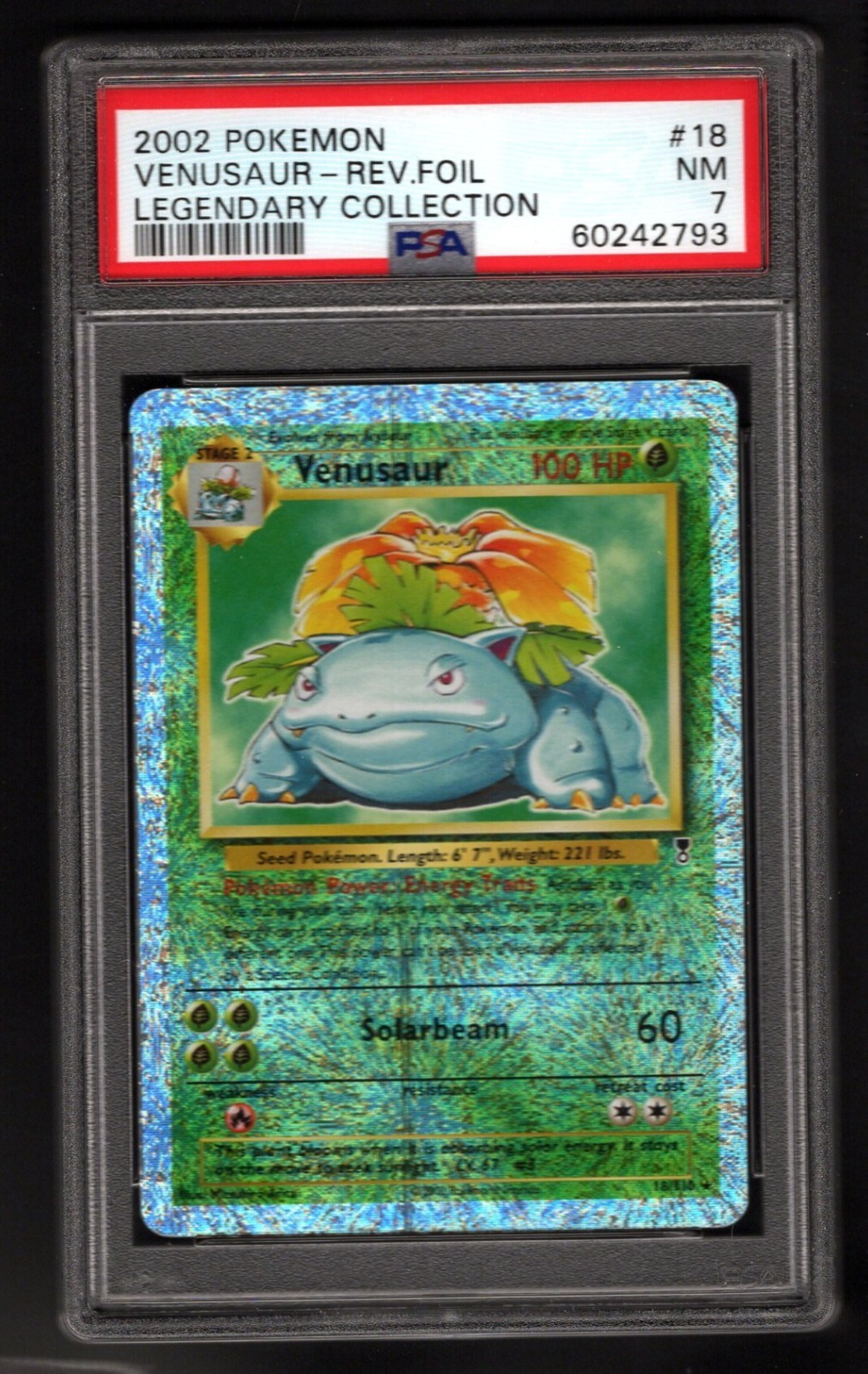 2002 POKEMON LEGENDARY COLLECTION #18 VENUSAUR-REVERSE FOIL PSA 9