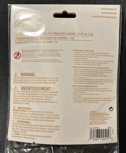 Golden Age 40th Birthday 12-inch Confetti Filled Latex Balloons 6 Per Pack - Picture 2 of 2