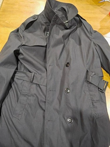 DSCP Harrison All Weather Men's Black Belted Lined Long Trench Coat Size 42 - product listing photo