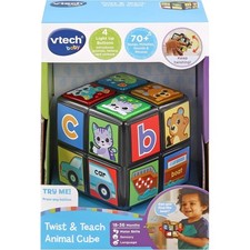 VTech Twist Teach Animal Cube Interactive Learning Toy ABC Colors Sounds 12-36