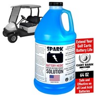 SPARK Golf Cart Battery Restore Liquid Solution - - Repair 64oz, Blue