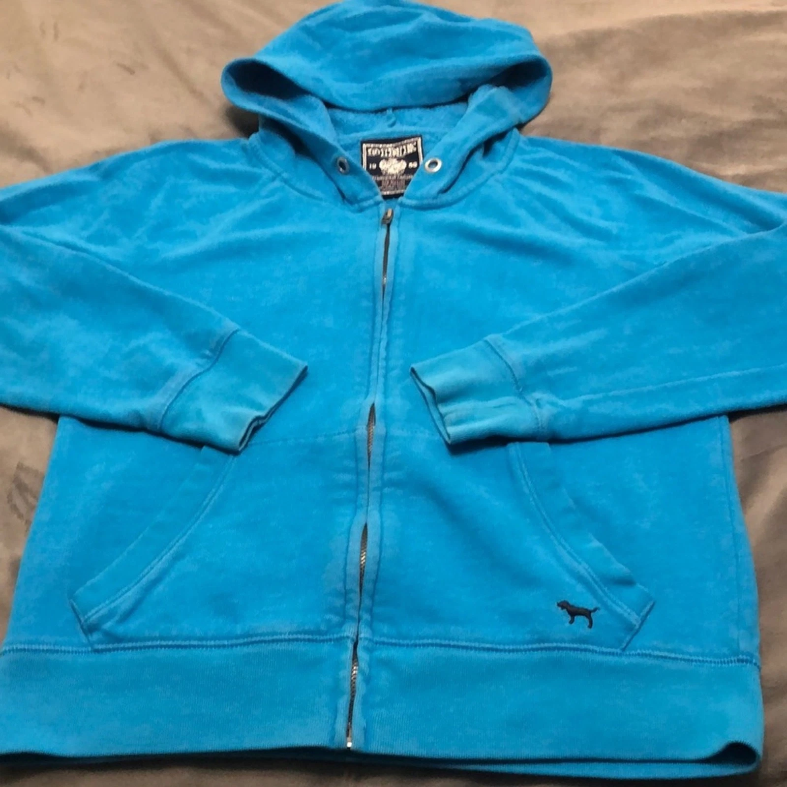 UNDERCOVER Giacca con cappuccio rosa Victoria's Secret blu turchese taglia media cuore pace