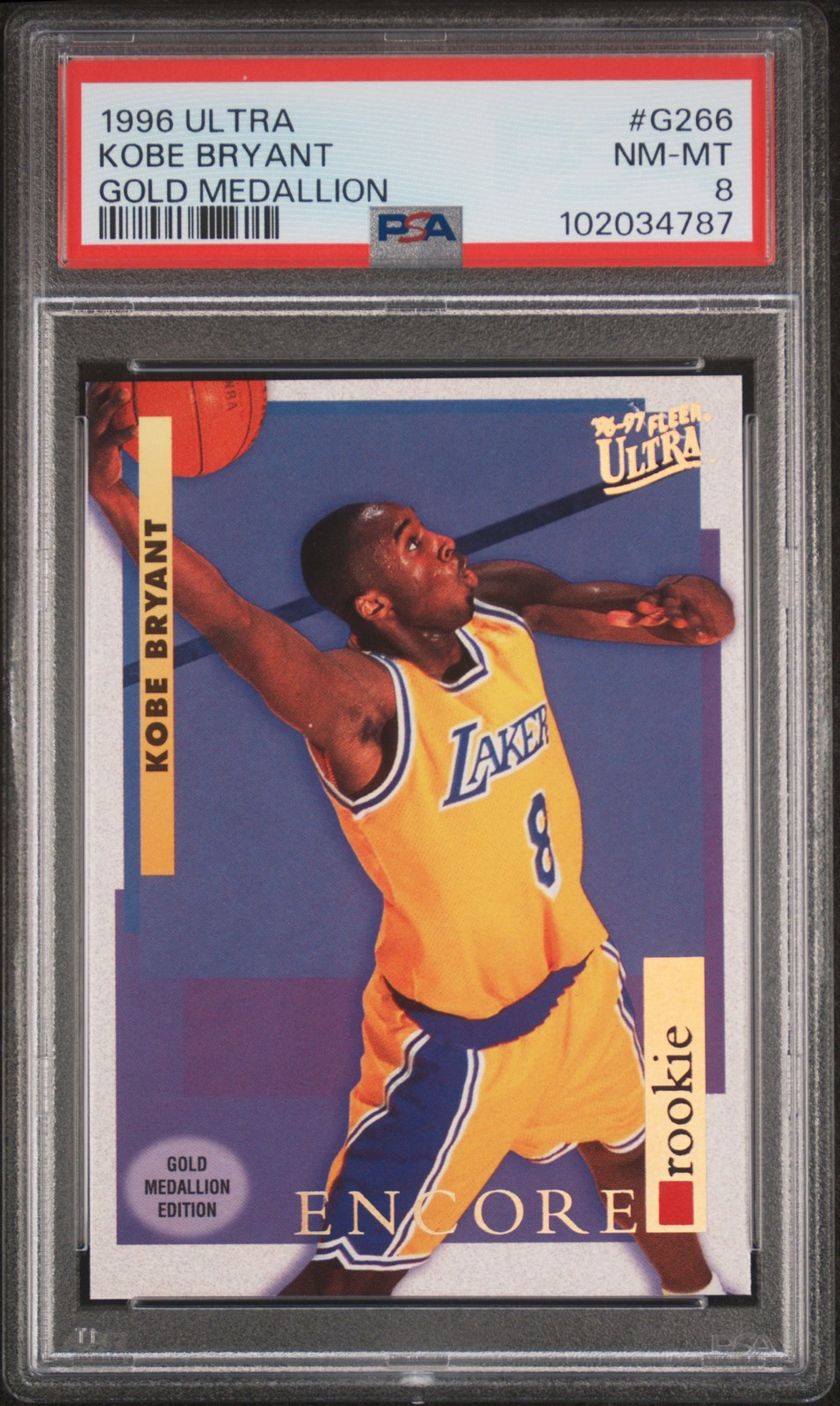 1996 ULTRA GOLD MEDALLION #G266 KOBE BRYANT PSA 8