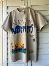 Shaka Wear After School Special Golden State Warriors Light Brown Shirt - Size S