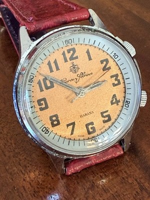 Seltene Uhr Cuervo Y Sobrinos Habana Wecker Vintage Watch Cricket Watch