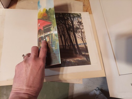 Unique J. R. Hamil Print CopySigned Matted & Numbered Kansas City Artist 2 Sided - Picture 3 of 7