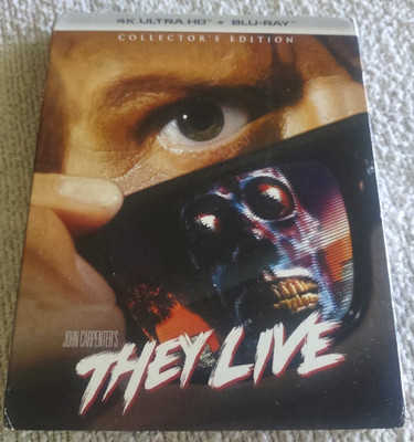 They Live Ultra HD + Blu-Ray 1988 Slipcover VG+ Discs - Roddy Piper Carpenter