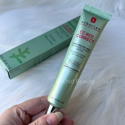 New Erborian CC Red Correct Green Color-Corrector Cream SPF25 Full Size 45 ml